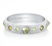 De Beers Talisman護身符系列白金半圈指環 - 戴比爾斯