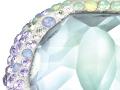 SWAROVSKI 施華洛世奇鍍白金淺藍色水晶戒指 - 施華洛世奇