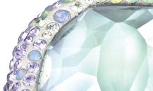 SWAROVSKI 施華洛世奇鍍白金淺藍色水晶戒指 - 施華洛世奇