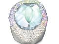 SWAROVSKI 施華洛世奇鍍白金淺藍色水晶戒指 - 施華洛世奇