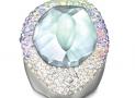 SWAROVSKI 施華洛世奇鍍白金淺藍色水晶戒指 - 施華洛世奇