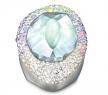 SWAROVSKI 施華洛世奇鍍白金淺藍色水晶戒指 - 施華洛世奇