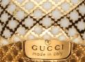 Gucci金色十字鏤空白底戒指 - 古馳