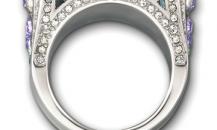 SWAROVSKI 藍色水晶戒指 - 施華洛世奇