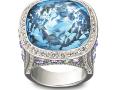 SWAROVSKI 藍色水晶戒指 - 施華洛世奇