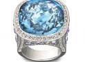 SWAROVSKI 藍色水晶戒指 - 施華洛世奇