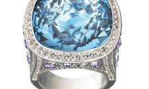 SWAROVSKI 藍色水晶戒指 - 施華洛世奇