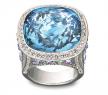 SWAROVSKI 藍色水晶戒指 - 施華洛世奇