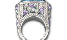 SWAROVSKI 藍色水晶戒指 - 施華洛世奇