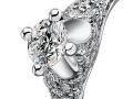 Bulgari“Corona”鉑金鑲鉆婚戒 - 寶格麗