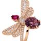 Chaumet 玫瑰金鑲鉆小蜜蜂戒指 - 尚美