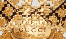 Gucci金色十字鏤空戒指 - 古馳