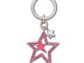 SWAROVSKI  粉紅色五角星鑰匙扣 - 施華洛世奇