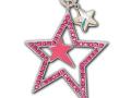 SWAROVSKI  粉紅色五角星鑰匙扣 - 施華洛世奇