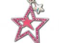 SWAROVSKI  粉紅色五角星鑰匙扣 - 施華洛世奇
