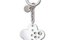 SWAROVSKI  銀白色花瓣形鑰匙扣 - 施華洛世奇