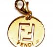Fendi 圓形鏤空銅牌飾鑰匙圈 - 芬迪