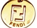Fendi 圓形鏤空銅牌飾鑰匙圈 - 芬迪