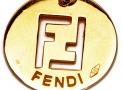 Fendi 圓形鏤空銅牌飾鑰匙圈 - 芬迪