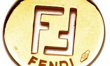 Fendi 圓形鏤空銅牌飾鑰匙圈 - 芬迪