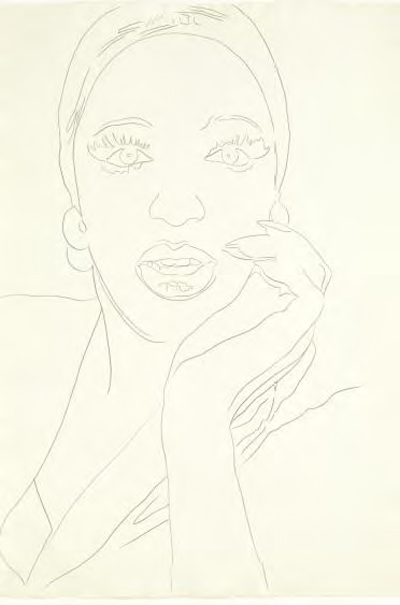《紳士與淑女》 ，1957年作 石墨紙本 ，40 . x 27 .英寸