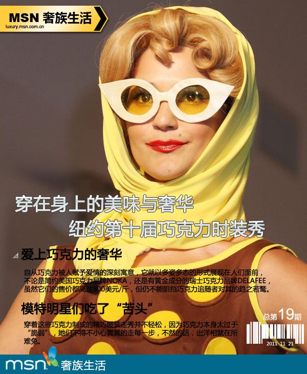 穿在身上的美味 紐約奢華巧克力時裝秀