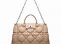 DIOR MILLY LA FORêT米色皮革購物袋