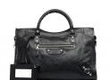 中號手提、肩背兩用羊皮手袋，搭配“giant”鉚釘（Balenciaga Giant 12 Silver City）