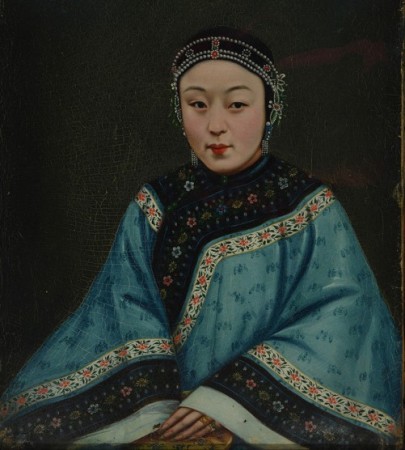 穿越時光的晚清玻璃畫仕女圖