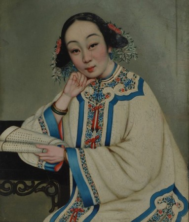 穿越時光的晚清玻璃畫仕女圖